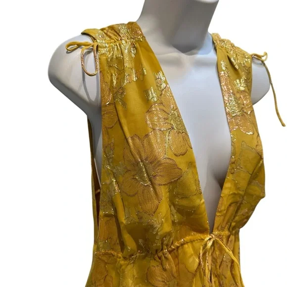 Rumored Paradise Midi Dress Golden Hour Medium New with Tags - Picture 12 of 16